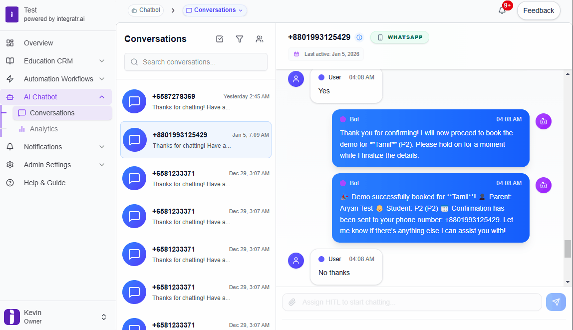 AI Chatbot Demo